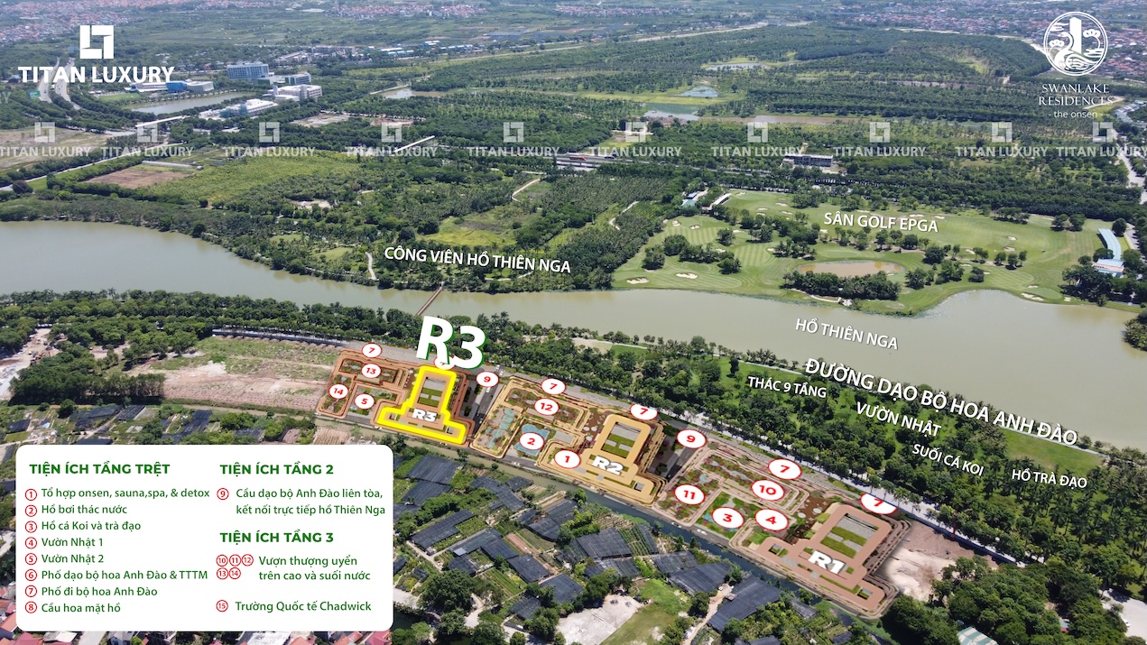 Swan Lake Onsen Ecopark biểu tượng bên Công Viên Hồ Thiên Nga 27 tien ich onsen ecopark
