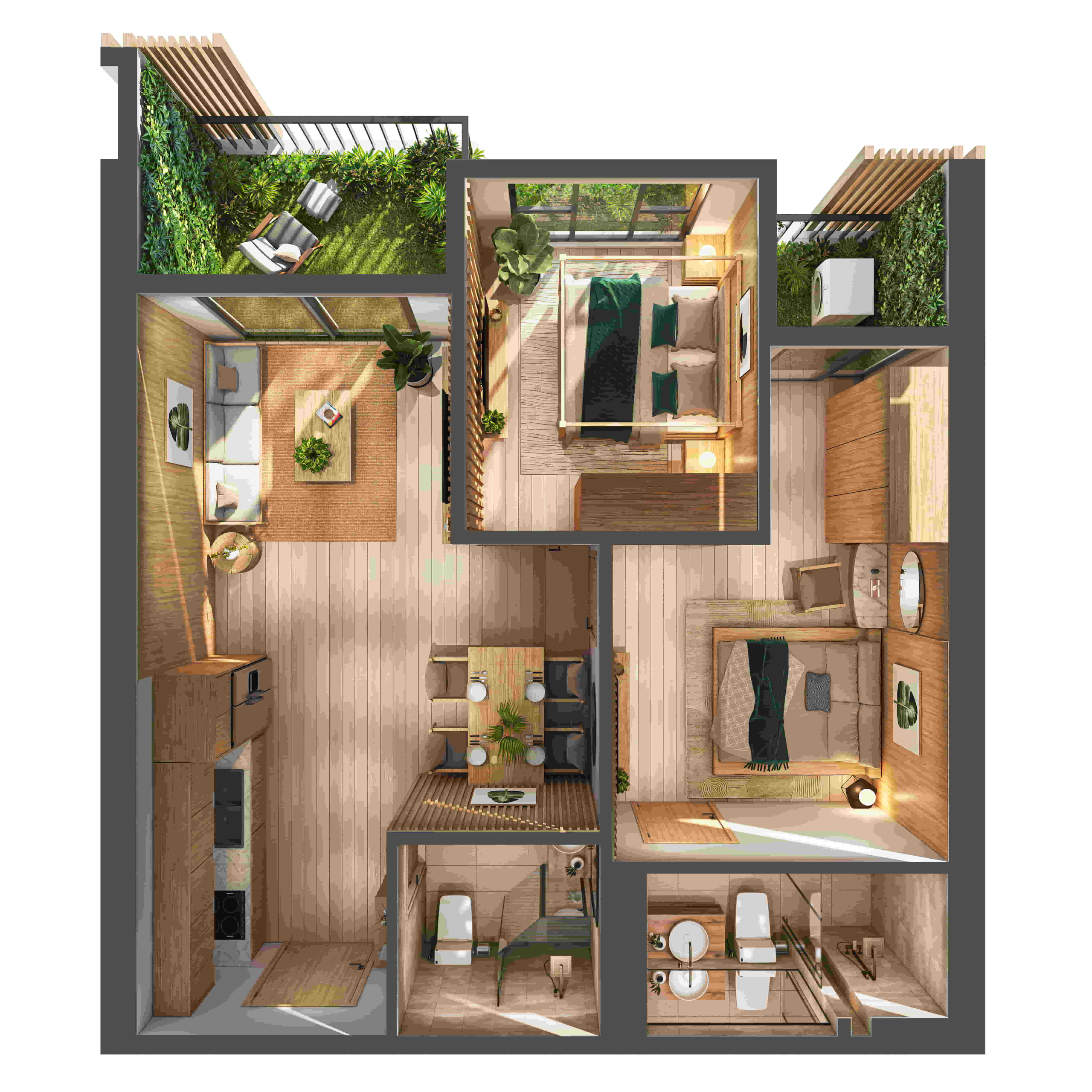 Chung cư Skyforest Ecopark - Vẽ thiên nhiên lên bầu trời 18 layout skyforest 2 ngu nho scaled