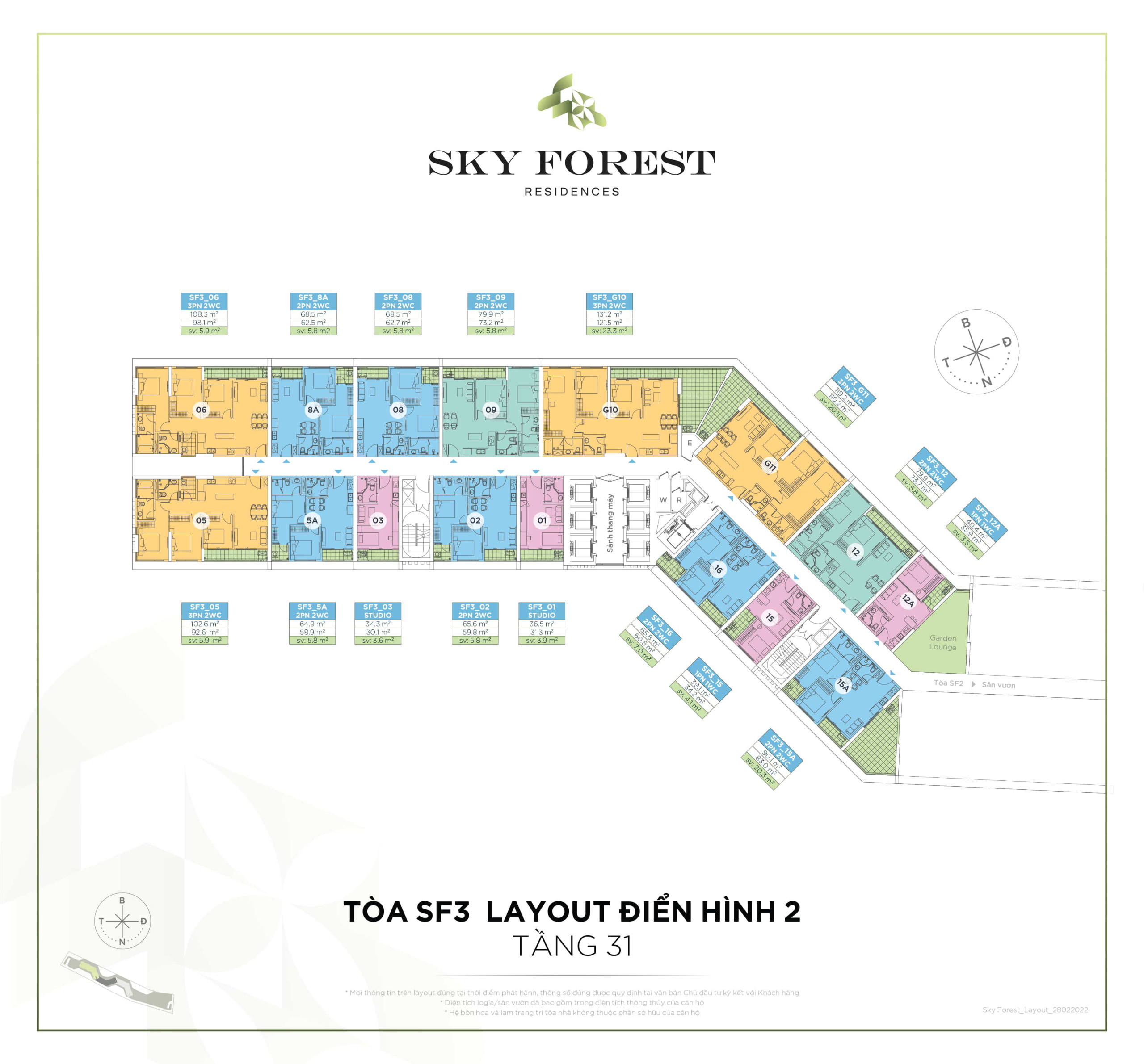 Chung cư Skyforest Ecopark - Vẽ thiên nhiên lên bầu trời 15 sf3 skyforest mat bang tang 31 37 scaled