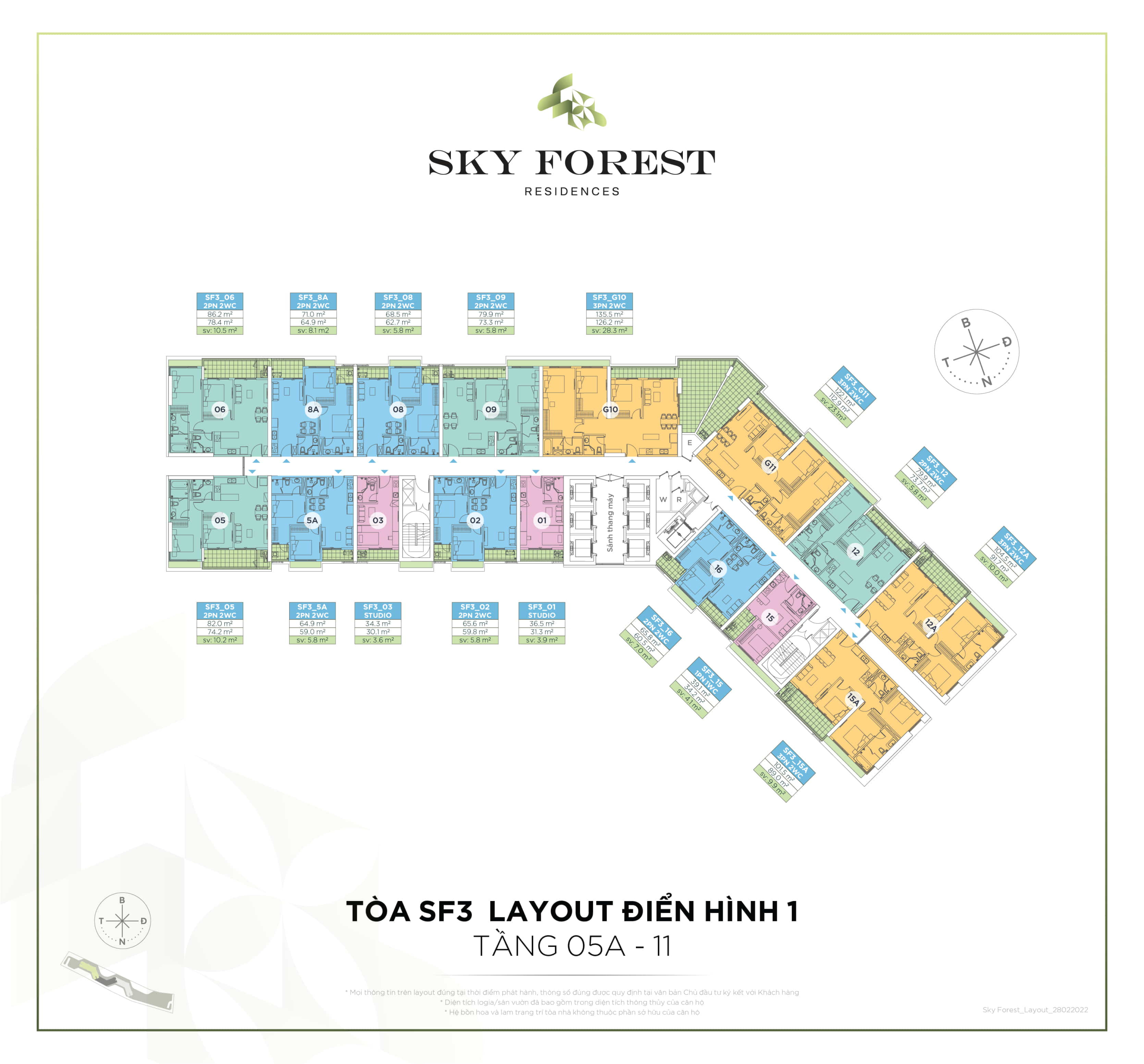 Chung cư Skyforest Ecopark - Vẽ thiên nhiên lên bầu trời 12 sf3 skyforest mat bang tang 4 11 scaled