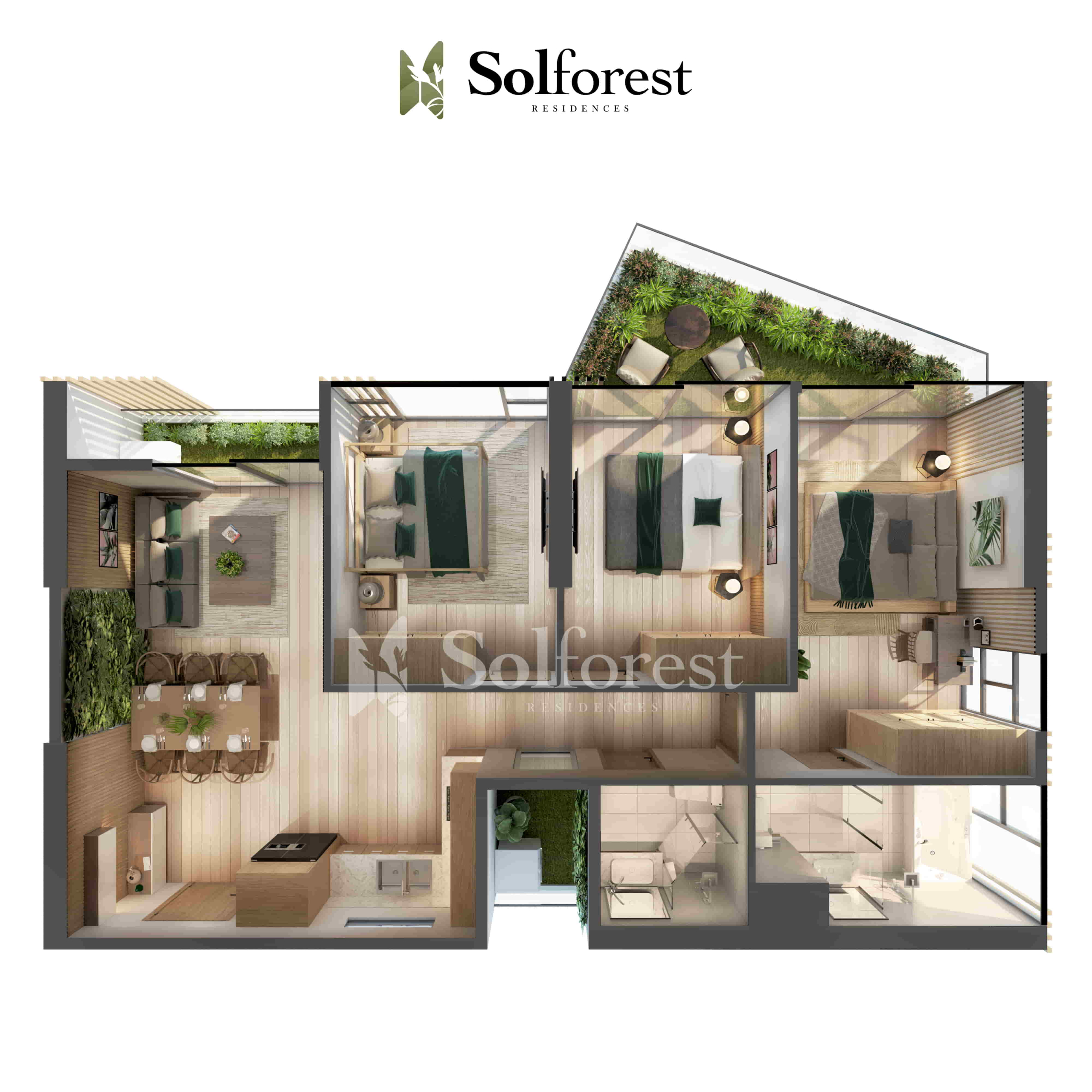 thiet ke layout 3 ngu 95 m2 solforest scaled