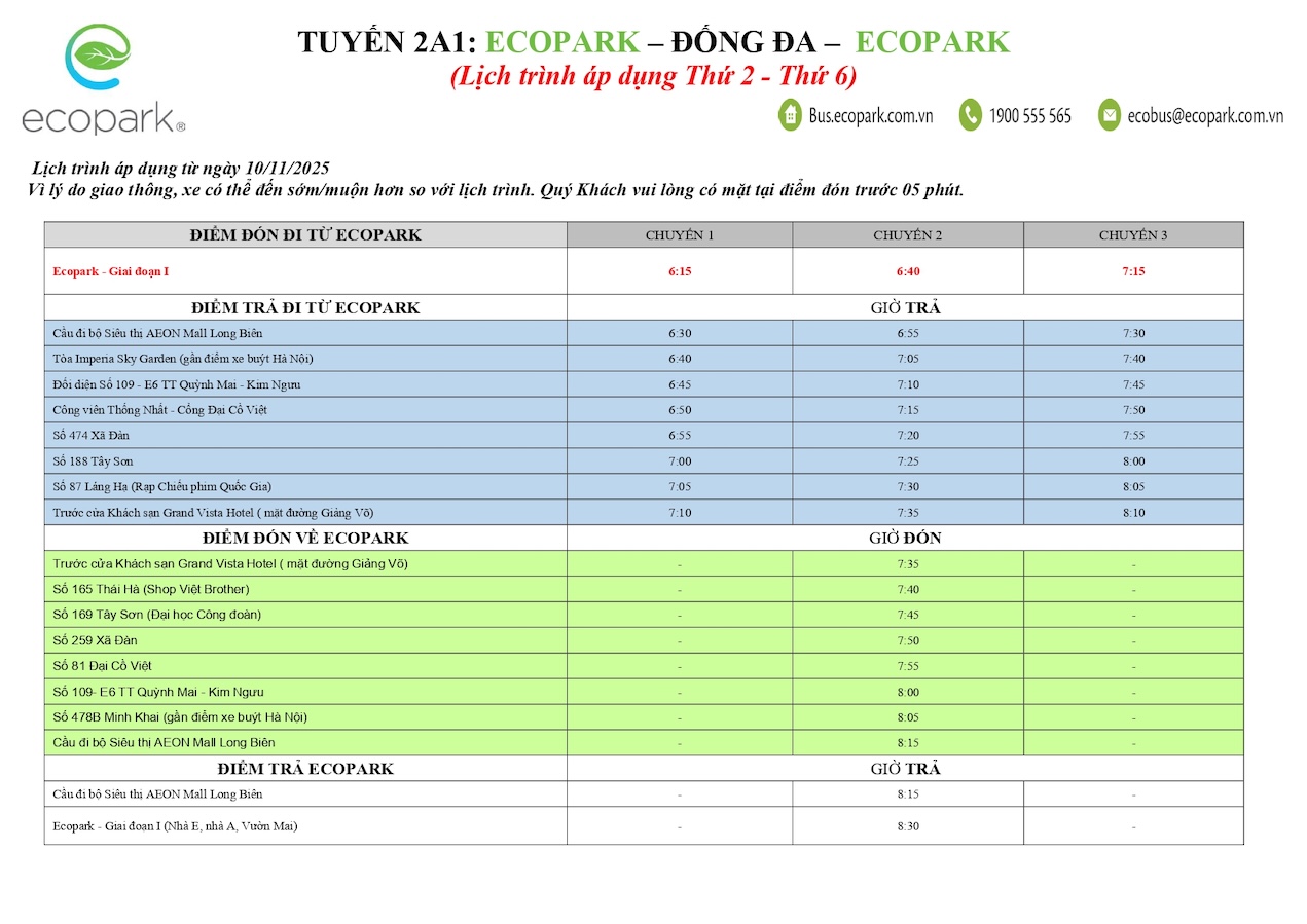 xe bus ecopark dong da 2A1