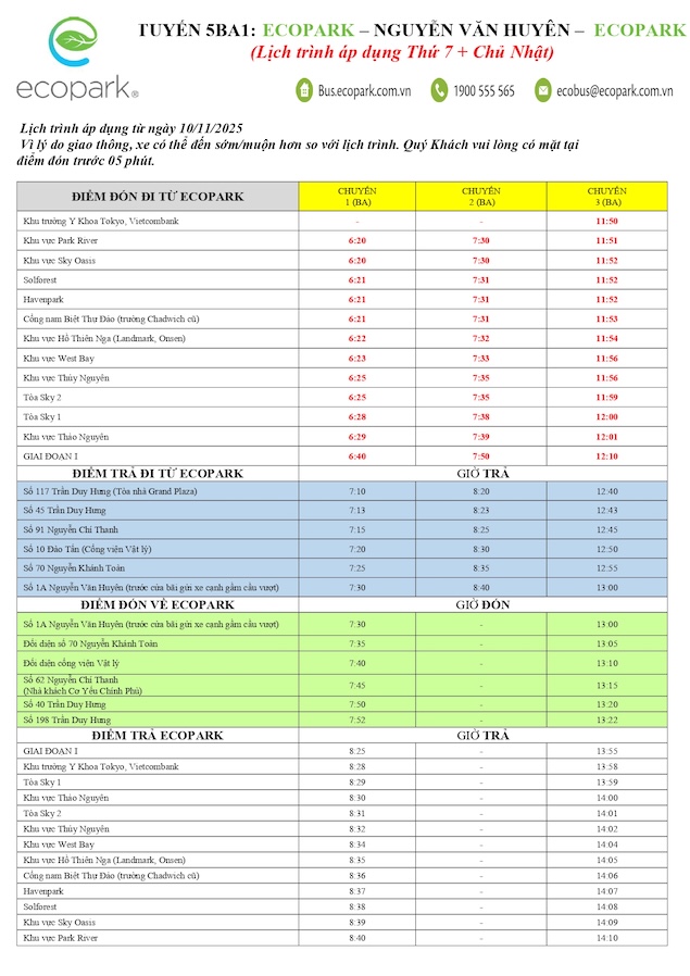 xe bus ecopark nguyen van huyen 5BA1 1