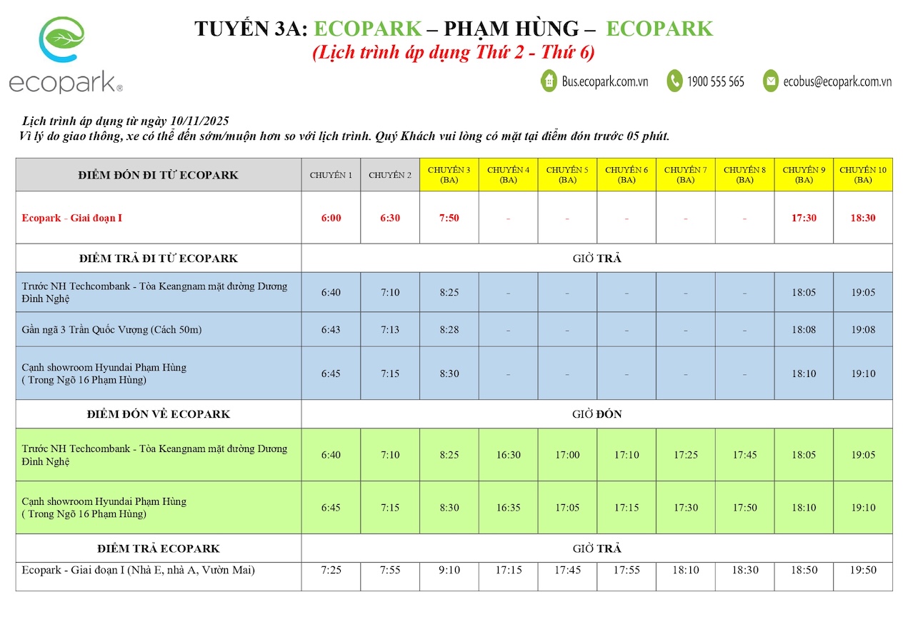 xe bus ecopark pham hung 3A