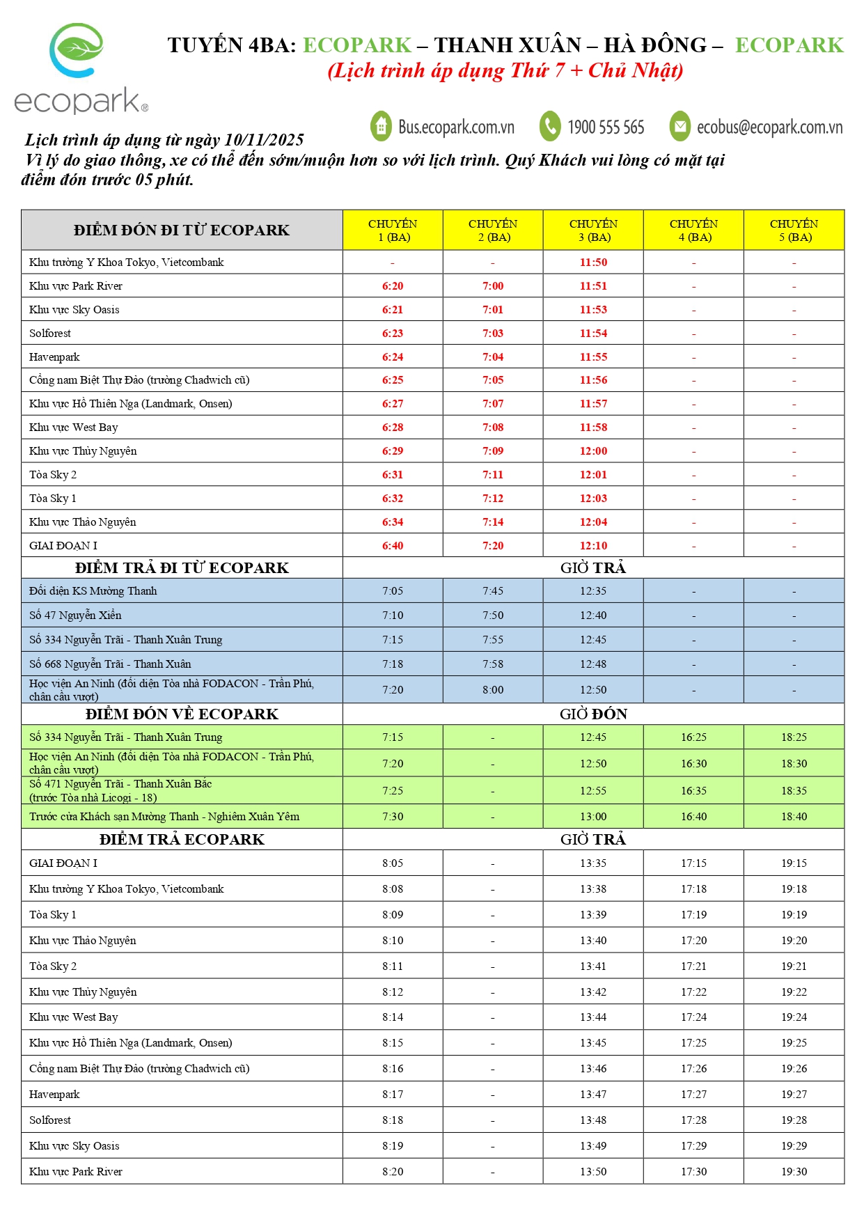 xe bus ecopark thanh xuan ha dong 4BA