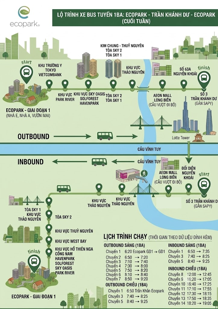 xe bus ecopark tran khanh du ecopark 1BA